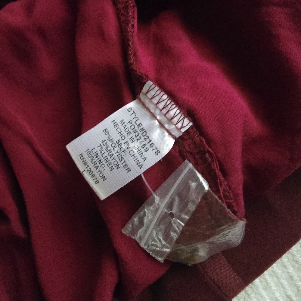 Vici, Entro, Burgundy Dress Shilah Plaid Babydoll Mini Dress, L - Picture 7 of 10